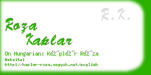 roza kaplar business card